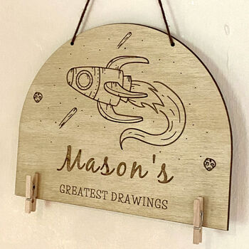 Personalised Artwork Hanger Kids Drawing Holder, 5 of 8