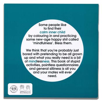 The Book Of Mindless Fun For Adults Turquoise, 2 of 11