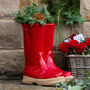 Personalised Large Red Welly Boots Planter, thumbnail 8 of 11