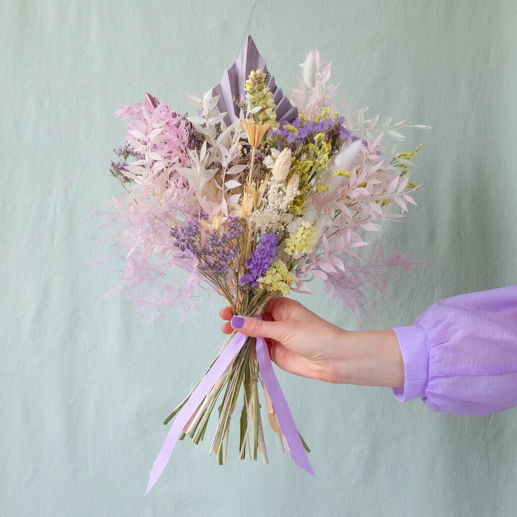 Pastel Dried Flower Bouquet By For Keeps | notonthehighstreet.com