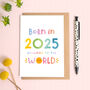 Born In 2025 New Baby Card, thumbnail 1 of 6