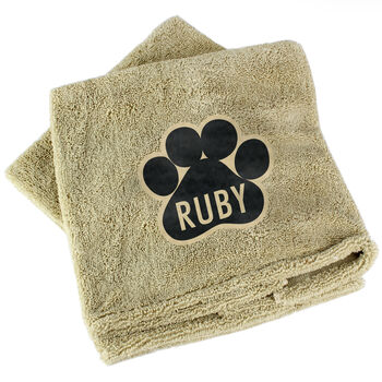 Personalised Paw Print Pet Towel, 3 of 5
