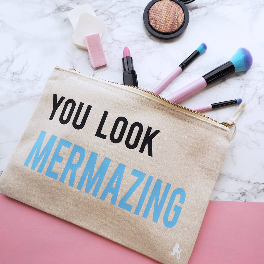 Personalised 'You Look Mermazing' Make Up Bag By Rock On Ruby ...