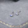 Sterling Silver Moonstone Stud Earrings, thumbnail 2 of 12