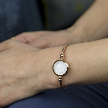 Multicolour Stainless Steel Roman White Bracelet Watch, 6 of 10