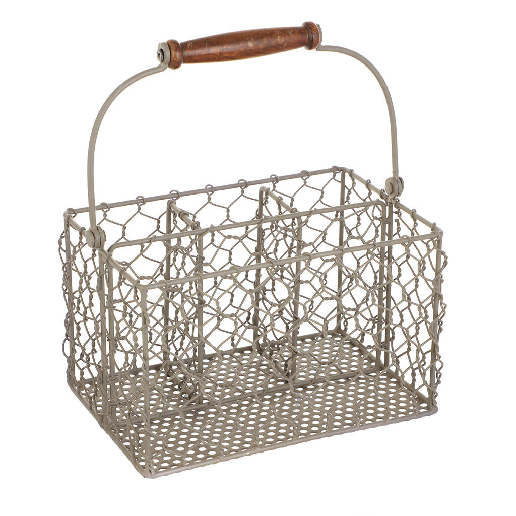 Farmhouse Grey Kitchen Cutlery Caddy By Dibor