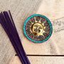 Smiling Gold Sun Incense Stick Holder Ash Catcher, thumbnail 3 of 8