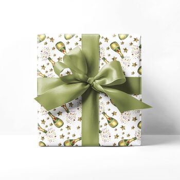 Celebratory Champagne Bottle Gift Wrap, 2 of 8