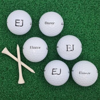 Six Branded Golf Balls Personalised With Any Name Or Initials, 4 of 7