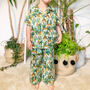 Boys Cotton Pyjama Set Lazy Leopard / Jungle, thumbnail 2 of 3