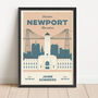 Personalised Newport Marathon Print, Unframed, thumbnail 1 of 6