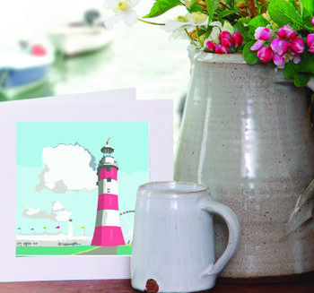 Smeaton's Tower Plymouth Greeting Card, 2 of 3