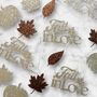 50 X Fall In Love Pumpkin, Leaf Confetti, Autumn Wedding, Table Decor, thumbnail 6 of 6