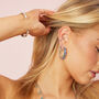 Sophie Turquoise Silver Chunky Earrings, thumbnail 2 of 2