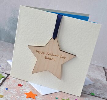 Personalised Father's Day Wooden Decoration Card, 3 of 3