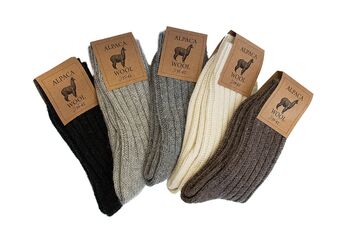 Unisex Alpaca Socks Extra Thick Warm Outdoor/Indoor, 3 of 9
