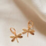 Dragonfly Huggie Hoop Earrings, thumbnail 2 of 3