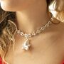Sterling Silver Large Puffy Cherub Pendant Charm, thumbnail 8 of 8