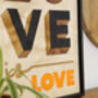 Love Is Love Black / Wooden Wall Art, thumbnail 4 of 7
