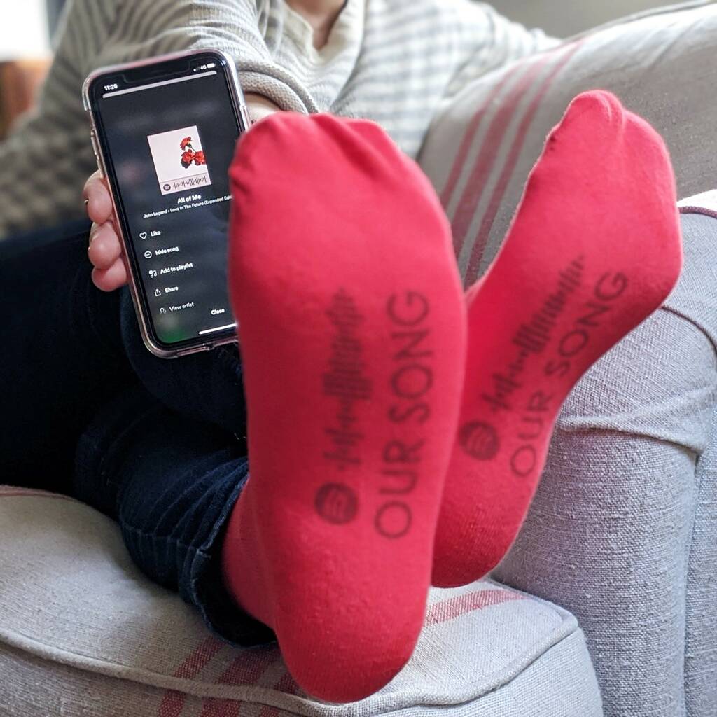 Personalised Favourite Song Spotify Socks By MixPixie