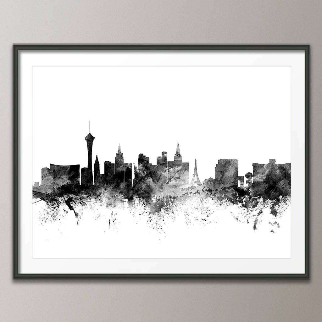 las vegas skyline cityscape art print by artpause | notonthehighstreet.com