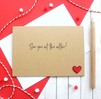 Personalised See You At The Altar, Wedding Day Card, 6 of 7
