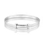 Personalised Sterling Silver My First Diamond Christening Cross Baby Bangle, thumbnail 2 of 5