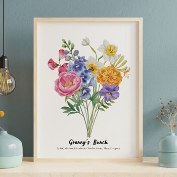 Personalised Birth Flower Family Print, 12 of 12