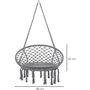 Outdoor Cotton Polyester Macrame Hanging Chair Hammock, thumbnail 6 of 7