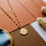 24ct Gold Plated World Map Necklace, thumbnail 1 of 5