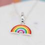 Silver Plated And Enamel Rainbow Necklace, thumbnail 1 of 2