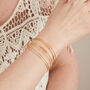 Gold And Silver Multi Wire Layering Bangle, thumbnail 3 of 10