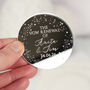 Sparkly Circle Vow Renewal Invitation Magnet, thumbnail 2 of 7