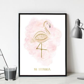 'Be Yourself' Flamingo Print, 9 of 9
