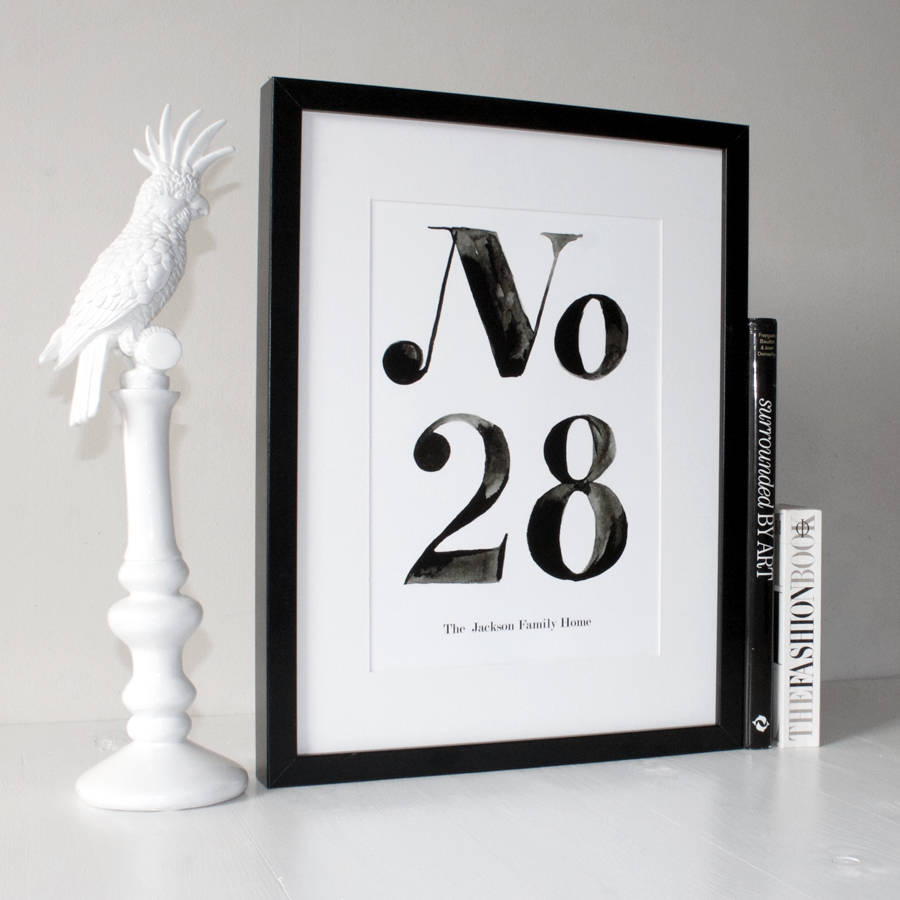 Personalised House Number Print By Eleanor Bowmer