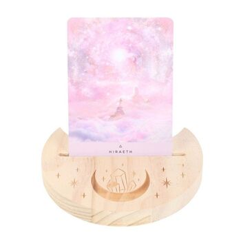 Wooden Crystal Crescent Moon Tarot Card Stand, 2 of 4