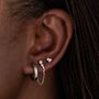Pearl And Sparkle Single Flat Back Earring, thumbnail 3 of 7