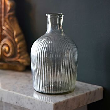 Rippled Glass Bottle Vase, 4 of 8