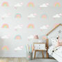 Rainbow And Cloud Fabric Wall Stickers, thumbnail 2 of 5