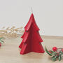 Festive Red Christmas Tree Candle Christmas Decoration, thumbnail 3 of 7