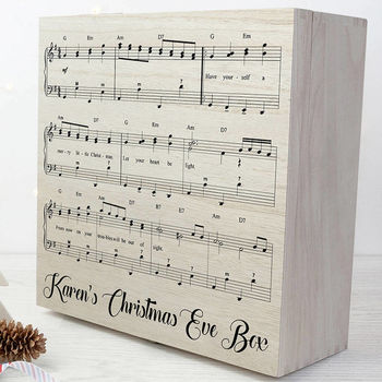 Personalised Musical Design Christmas Eve Box, 2 of 4