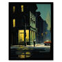 New York Dawn Edward Hopper Style Painting Art Print, thumbnail 1 of 3