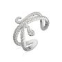 Snake Open Ring With Green Eyes, thumbnail 2 of 6