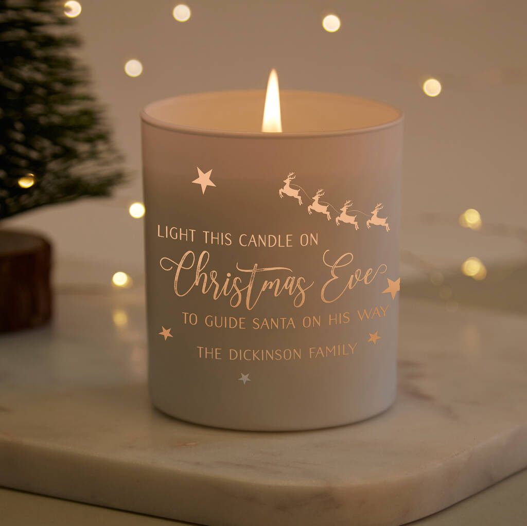 Personalised Christmas Eve Scented Candle By Kindred Fires