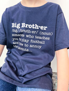 Big Brother And Little Sister Definition T Shirt Set, 8 of 8