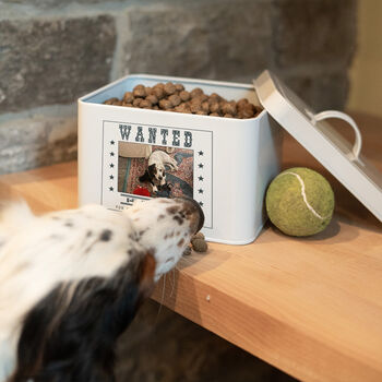 Personalised 'Wanted Poster' Dog Treat Tin, 3 of 4