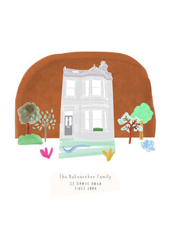 Personalised House Portrait Hand Drawn Print, 7 of 8