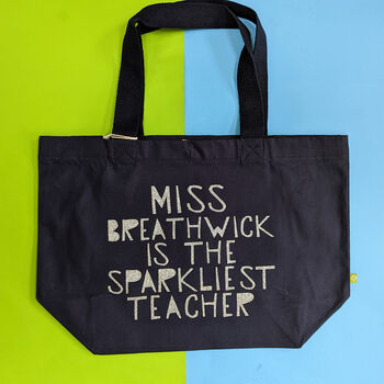 Personalised Super Sparkly Teacher Bag, 10 of 12