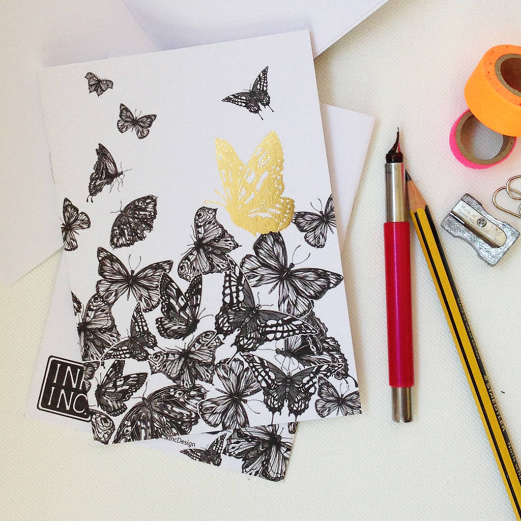 butterfly foil highlighted plain