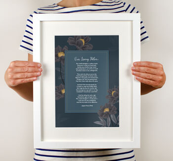 Contemporary Floral Art Personalised Poem Print, 3 of 9